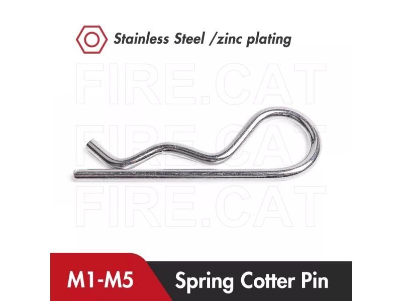 Stainless Steel Cotter Split Clips Pins 1-5mm Fixing Hitch R Pin Zinc Steel Carousel 2