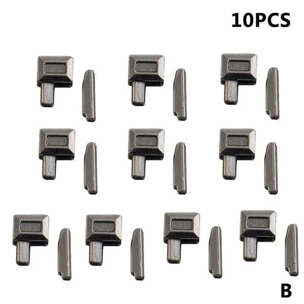 10 Set Metal Zipper Head Sliders Retainer Insertion Pin Zipper Top Stop A CHK12N Carousel 1