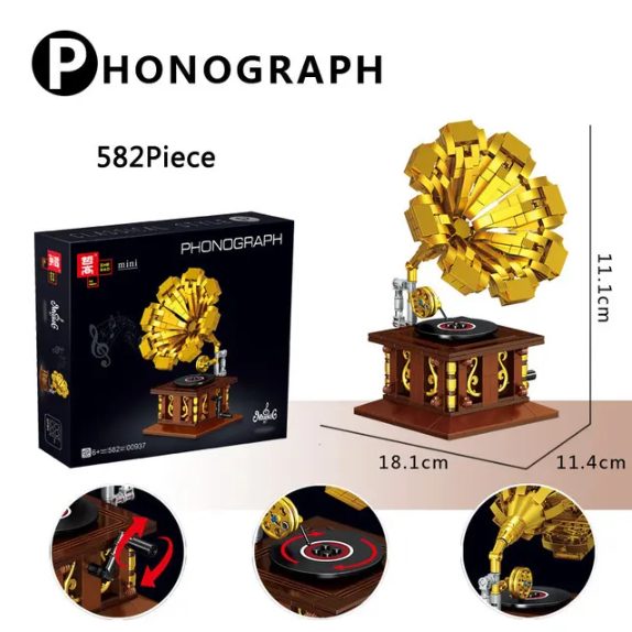 Building Blocks Phonograph 582PCS Carousel 1