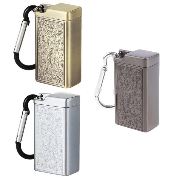 Smoke Ash Tray Mini Portable Ashtray Outdoor Keychain Metal Pocket Holder CHK12N Carousel 2