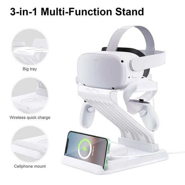 For Oculus Quest2 VR Stand Multifunction Wireless Fast Charging Station C CHK12N Carousel 1