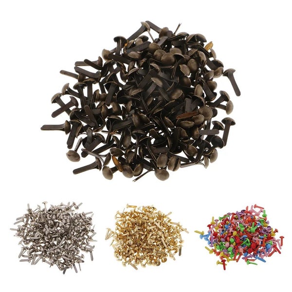 200pcs/Bag 4.5mm Round Metal Brads DIY Scrapbooking Bookmark Crafts Acces CHK12N Carousel 2