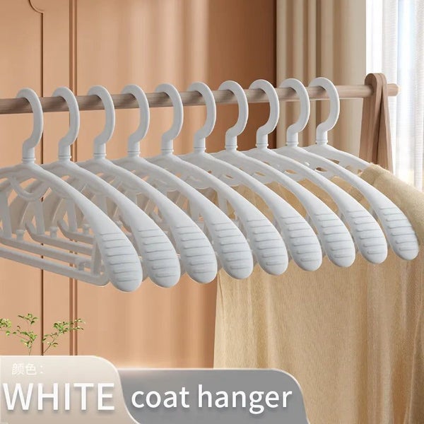 10PCS Retro Wide-Shoulder Non-Slip Hanger Closet Organizer Hangers For Cl CHK12N Carousel 1