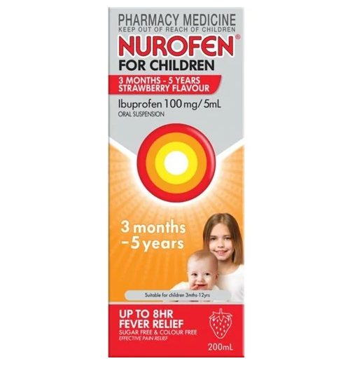 Nurofen For Children Strawberry Flavour 3 Months - 5 Years 200ml Carousel 1