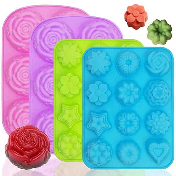 Cake Mousse Mold Rose Flower Chrysanthemum Silicone Baking Pan Ice Cube T CHK12N Carousel 2