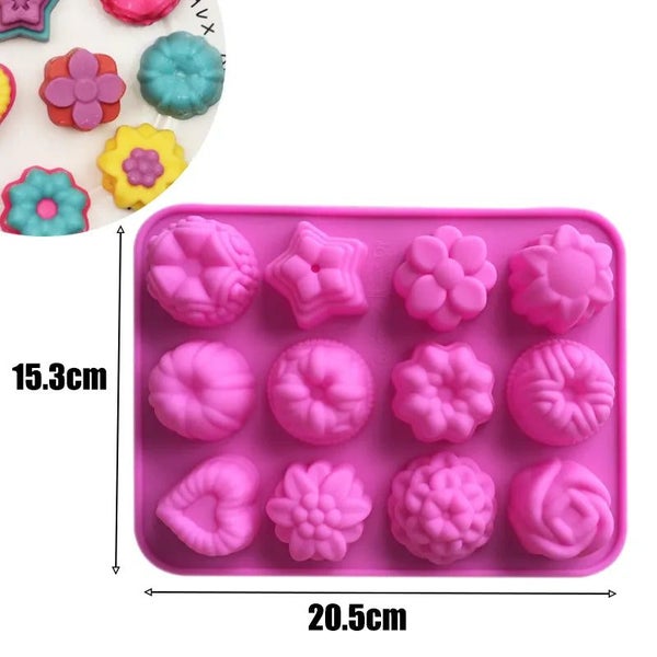 Cake Mousse Mold Rose Flower Chrysanthemum Silicone Baking Pan Ice Cube T CHK12N Carousel 1