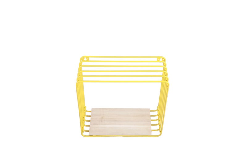 Wall Mounted Metal Wire Cube Display Decor Shelf Carousel 4