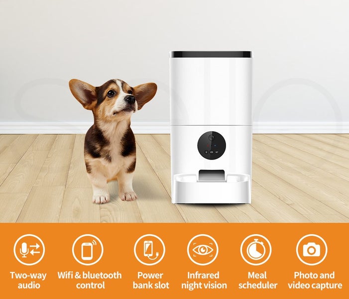 Pawz 6L Auto Feeder Pet Automatic Camera Cat Dog Smart Wifi App Food Dispenser Carousel 2