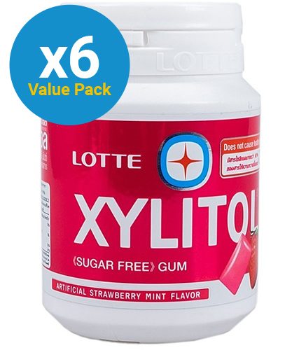 Lotte Xylitol Strawberry Sugar Free Chewing Gum 58g Carousel 1