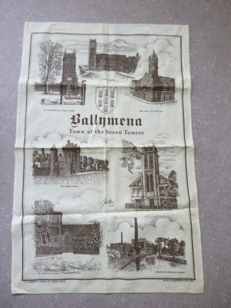 Ballymena: Town Of the Seven Towers Tea Towel Carousel 1