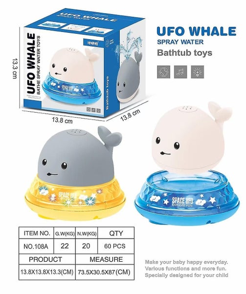 Baby Bath Toys Led Sprinkler Toy Whale Water Pool Carousel 2