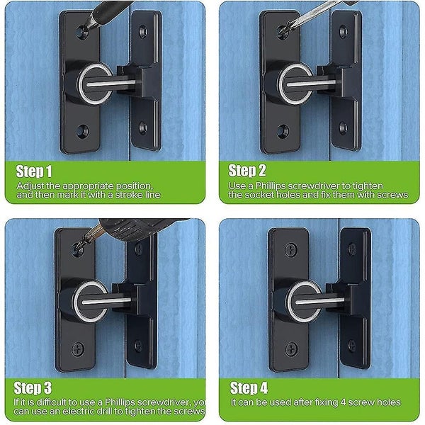 Barn Door Lock Hardware Heavy Duty Gate Latches Flip Latch Safety Carousel 3