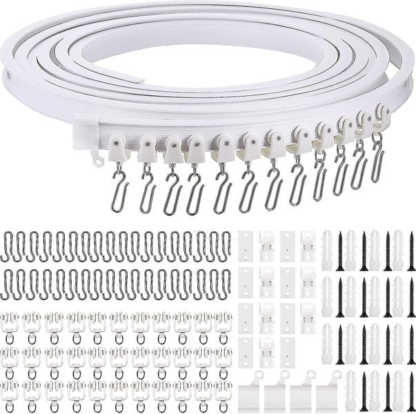 Foldable Ceiling Curved Curtain Track Flexible Ceiling Curtain Bracket Soft Wind Carousel 1