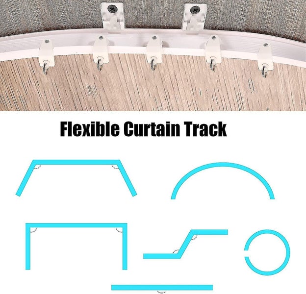 Foldable Ceiling Curved Curtain Track Flexible Ceiling Curtain Bracket Soft Wind Carousel 4