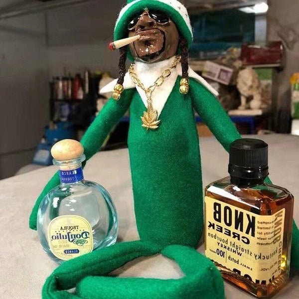 Snoop on A Stoop Christmas Elf Doll Spy on A Bent Christmas Elf Doll Carousel 2