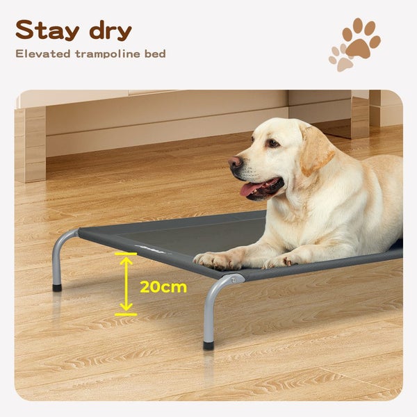 Pawz Elevated Trampoline Pet Bed Dog Puppy Raised Heavy Duty Extra-Large Grey Carousel 2