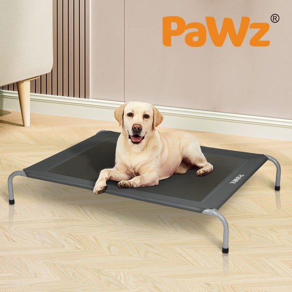 Pawz Elevated Trampoline Pet Bed Dog Puppy Raised Heavy Duty Extra-Large Grey Carousel 10