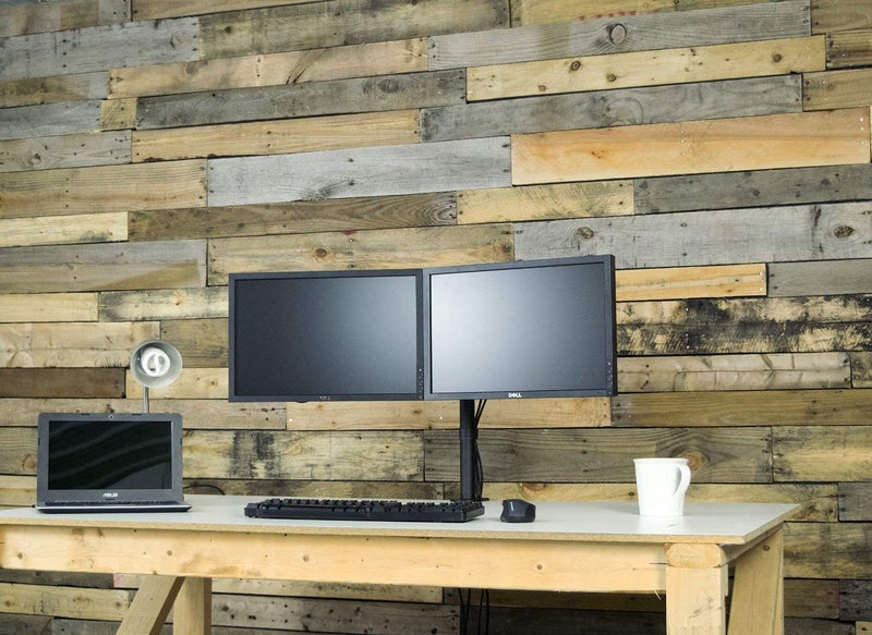 2x HP EliteDisplay E222 21.5" Professional IPS LCDs with Dual Arm clamp Stand Carousel 2