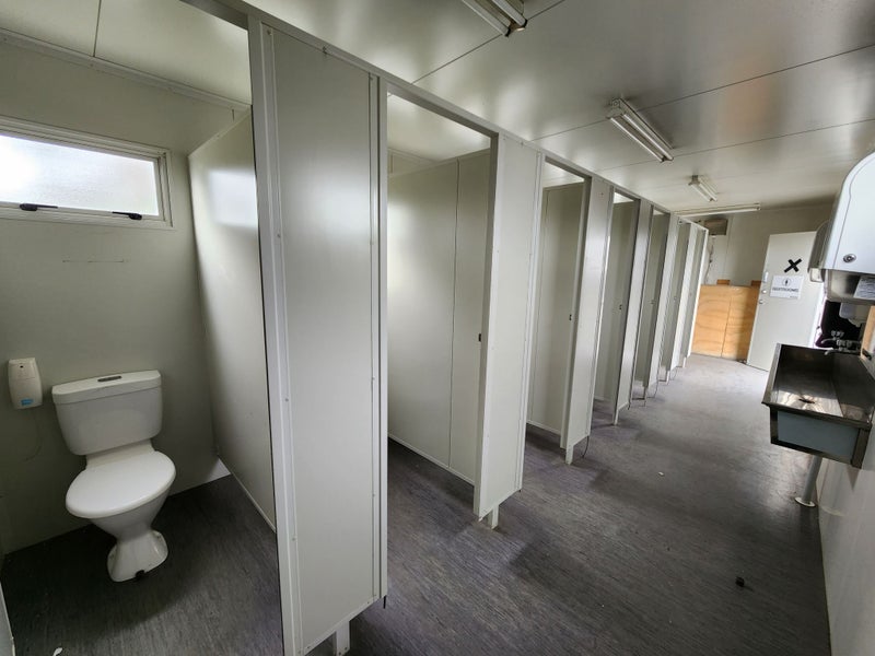 Near New Ablution Block, 7 Toilets, Stainless Steel Urinal & Handbasin 8.4 x 3 W Carousel 1