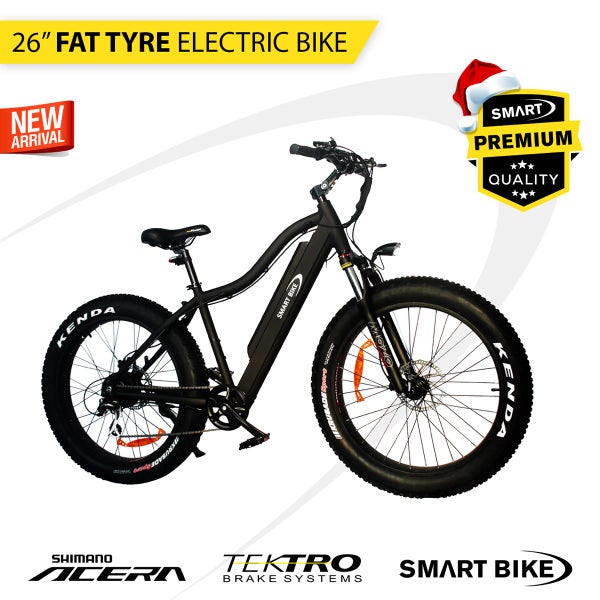 New Electric 26 inch Fat Tire Bike Bicycle Beach Snow Mount Black -Smart Bike Carousel 1