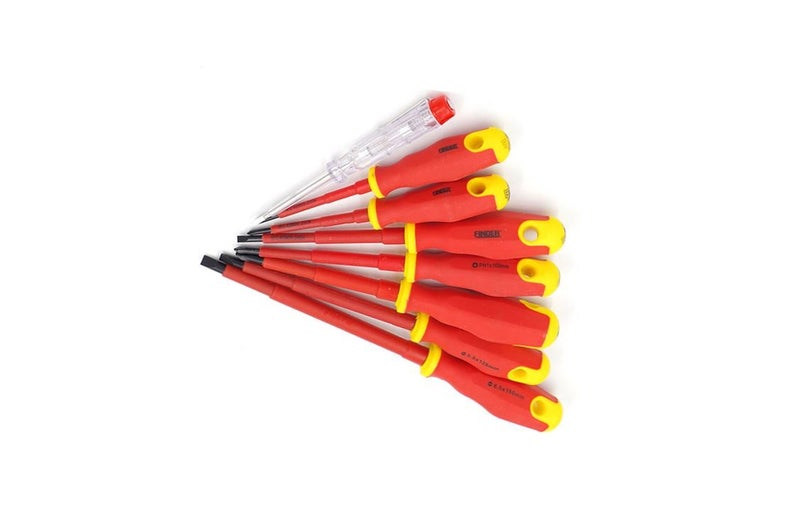 PTN 8Pcs 1000v Insulated Screwdriver Magnetic Tip Slotted Phillips Screw Driver Carousel 1