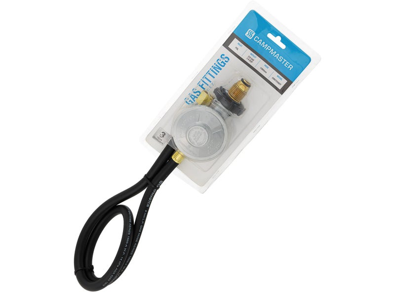 LPG Gas Regulator POL Valve -Camp Stove Reg & Hose - 3/8" SAE & 1/4" BSP Carousel 2