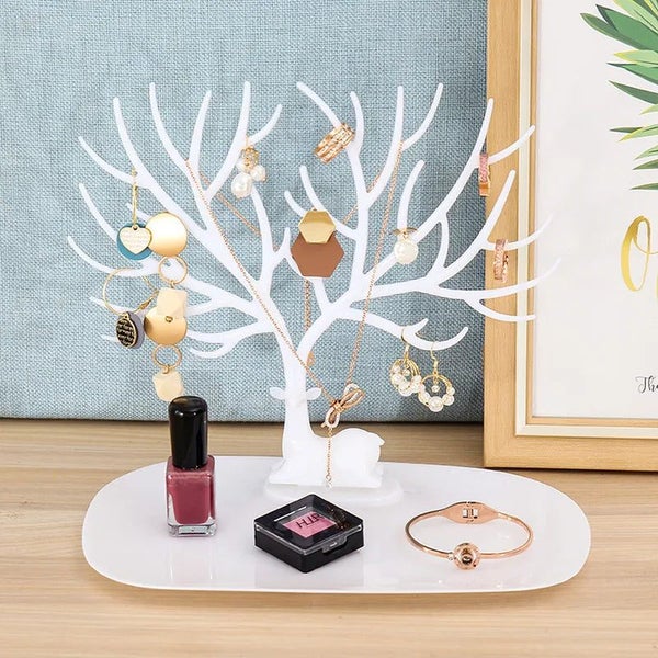 1PC Deer-Shape Jewelry Stand Display Cosmetic Tray Earring Necklace Ring CHK12N Carousel 2