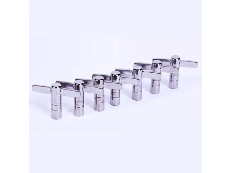 Drum Tuning Key Adjusting Wrench Silver Metal T-shaped 4 Square Hole Wrench Carousel 1
