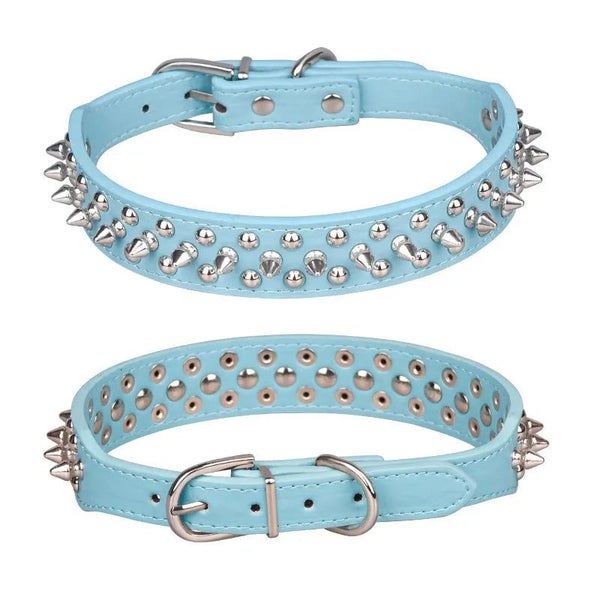 Anti-Bite Spiked Studded Pet Dog Collar PU Leather for Dogs Sport Padded CHK12N Carousel 1