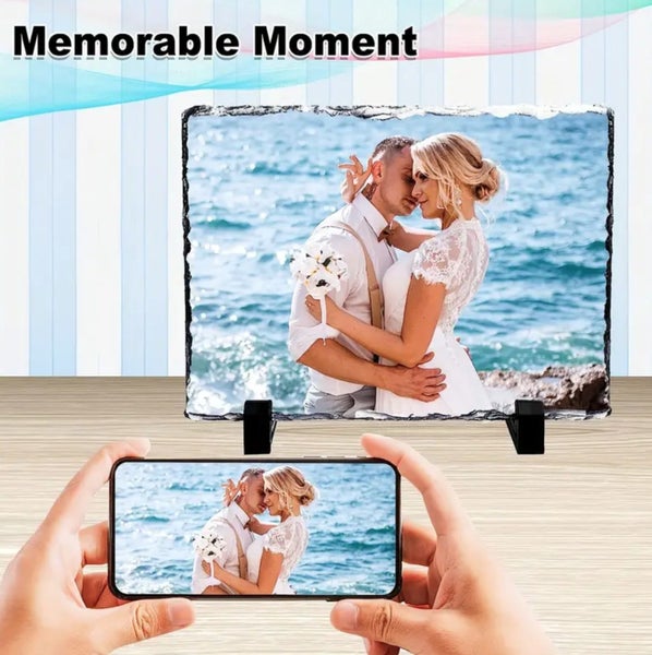 Sublimation Stone Blank Slate Photo Frame - 15 x 19.5cm Carousel 12