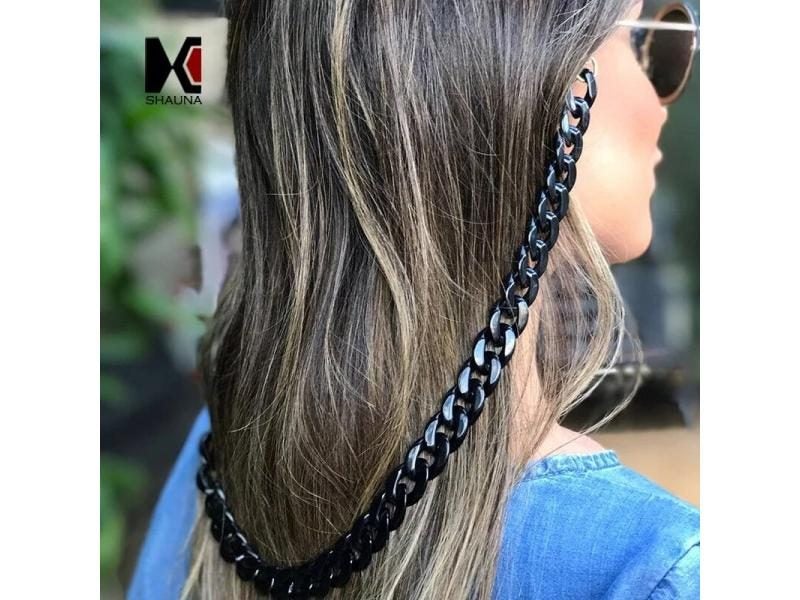 SHAUNA 70cm Glasses Chain Fashion Black White Lanyards 37g Carousel 2