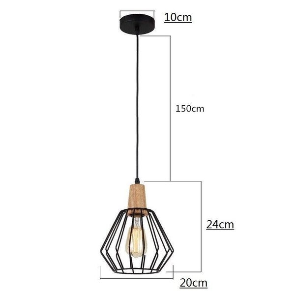 Wood Pendant Light Modern Ceiling Lights Bar Black Lamp Kitchen Pendant Lighting Carousel 2
