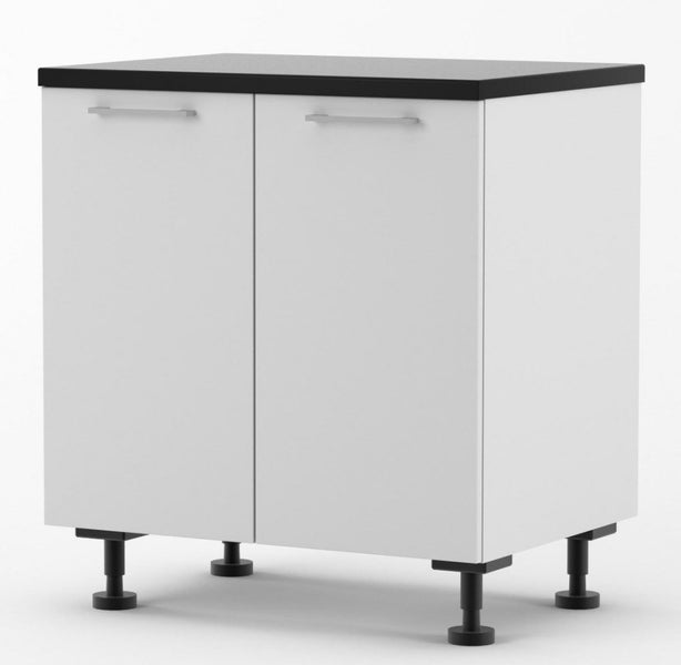 800 wide Base Cabinet - Melamine White Carousel 1