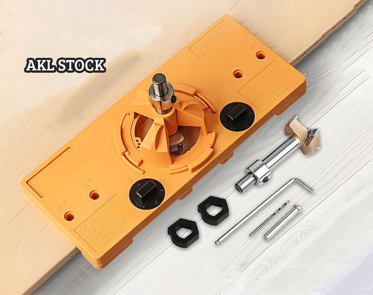 Concealed 35mm Cup Style Hinge Jig Boring Hole Drill Guide with Drill Bit Wood Carousel 1
