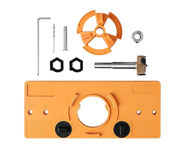 Concealed 35mm Cup Style Hinge Jig Boring Hole Drill Guide with Drill Bit Wood Carousel 7