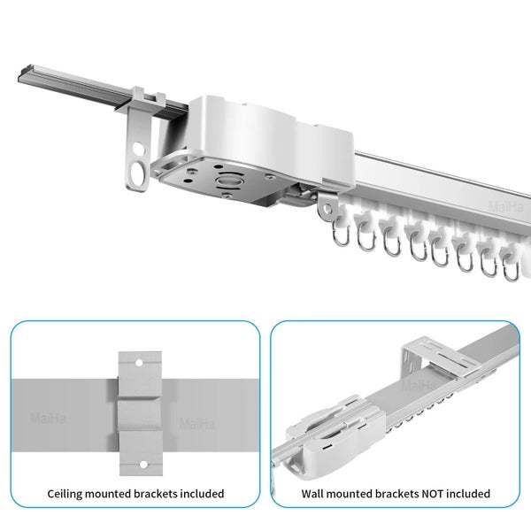 MaiHa Curtains Track Electric Rod Cornice Rail for Smart Home Scalable Tu CHK12N Carousel 2