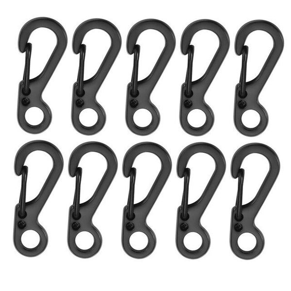 Mini Carabiner Clips Camping Gadgets Tiny Alloy Spring Snap Hook Carousel 1