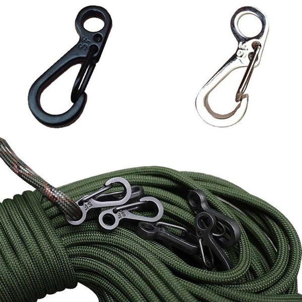 Mini Carabiner Clips Camping Gadgets Tiny Alloy Spring Snap Hook Carousel 2