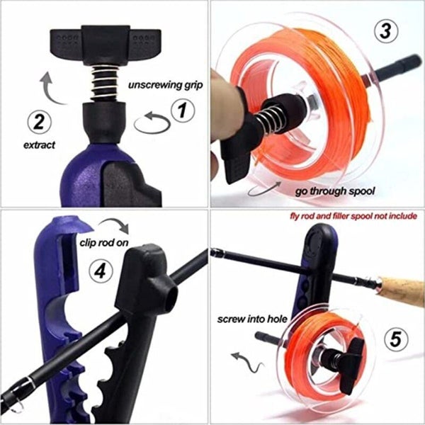 Fishing Tool Portable Fishing Line Winder Reel Line Spooler Machine Carousel 7