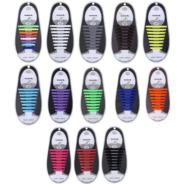 2023 New 16pcs/lot Shoes Accessories Elastic Silicone Shoelaces Elastic S CHK12N Carousel 2