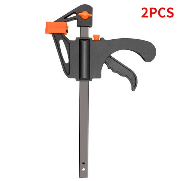 2PCS Woodworking Work Bar Clamp Clip Kit 4 Inch Quick Ratchet Release Carousel 1