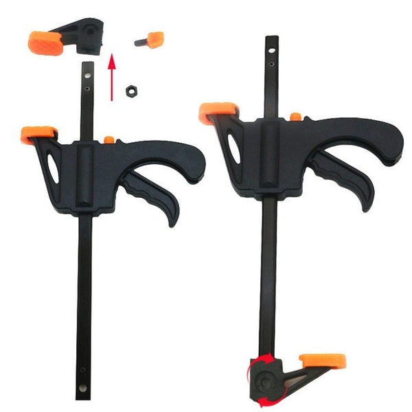 2PCS Woodworking Work Bar Clamp Clip Kit 4 Inch Quick Ratchet Release Carousel 2
