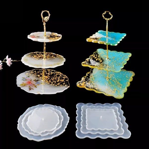 DIY Crystal Silicone Mold Three-layer Fruit Plate Tea Plate Disc Epoxy Re CHK12N Carousel 2
