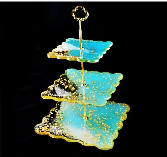 DIY Crystal Silicone Mold Three-layer Fruit Plate Tea Plate Disc Epoxy Re CHK12N Carousel 26
