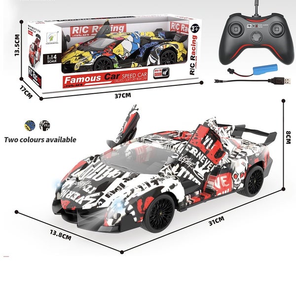 High Speed Racing Remote Control Car super racing door open RC Car - White Carousel 3