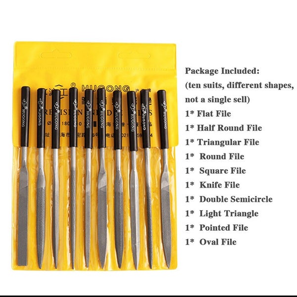 10pcs Diamond Mini Needle File 140mm DIY Wood Rasp For Metal Glass Carousel 2