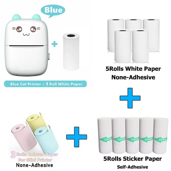Mini Photo Pocket Printer Portable Ink-free Thermal 57mm Sticker Trans Pa CHK12N Carousel 1