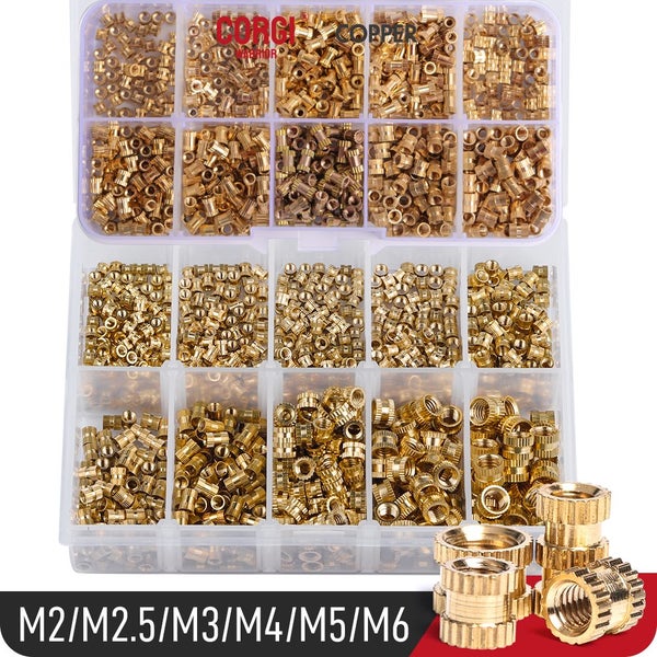Brass Heat Insert Nut Assortment Set Hot Melt Nutinsert Thread Carousel 2