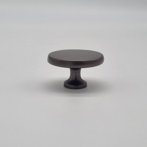 35mm Flat-Top Titanium Grey Cupboard Cabinet Knobs 35x21mm Carousel 1