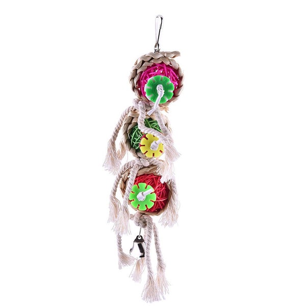 Parrot Climb Chew Toys Hanging Cockatiel Parakeet Carousel 1